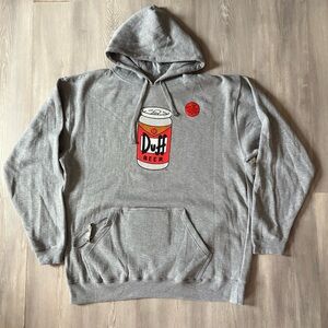 NWT Universal Studios The Simpsons Duff Beer Can Hoodie Size 2X